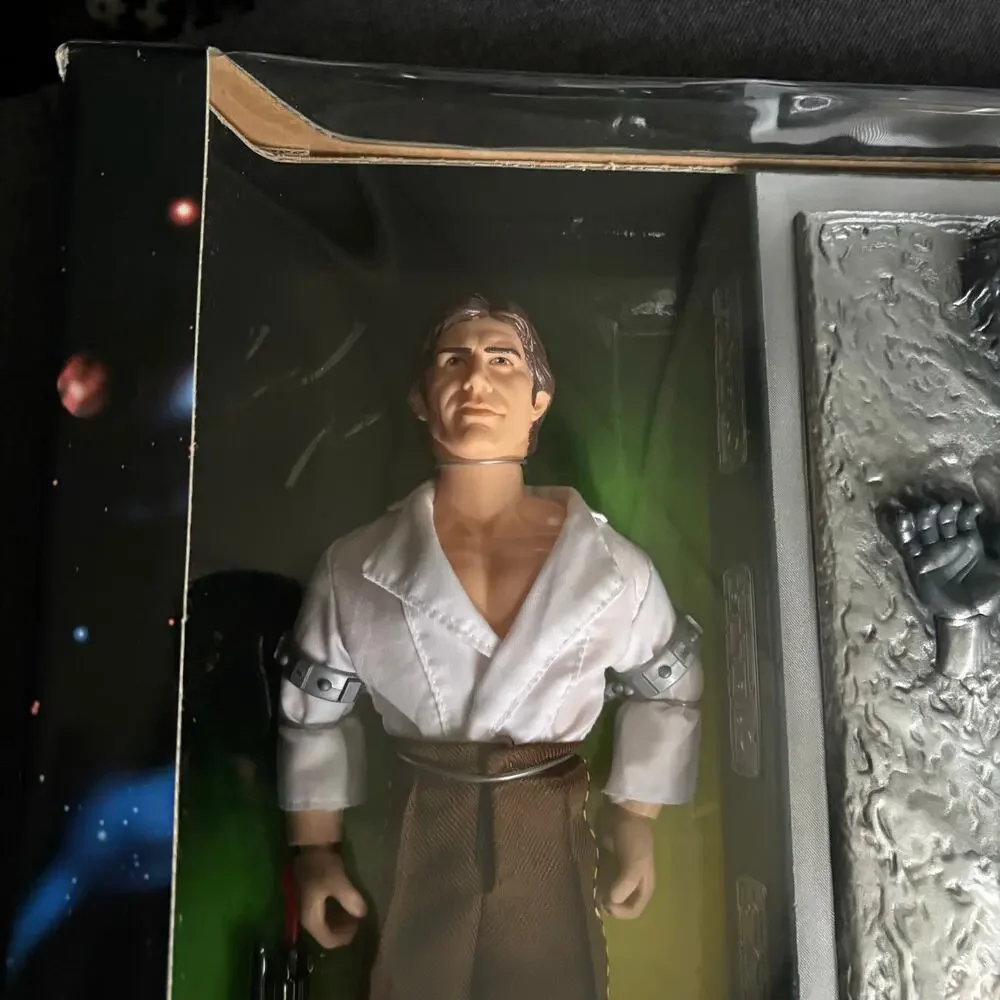 Star Wars Han Solo Action Figure as Prisoner & Carbonite Block - 1998 Vintage